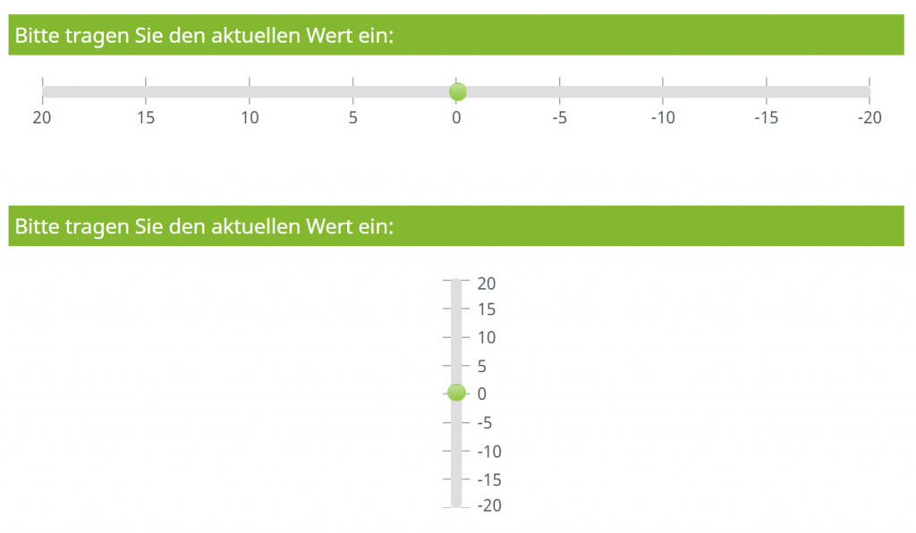 Updates Schieberegler