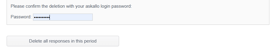Delete form needs passwort to continue