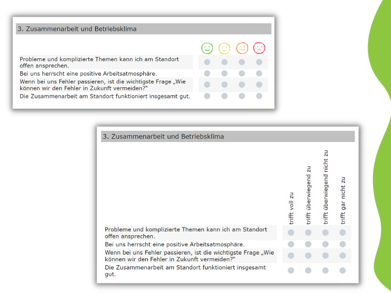 Matrixfragen - Bild statt Text